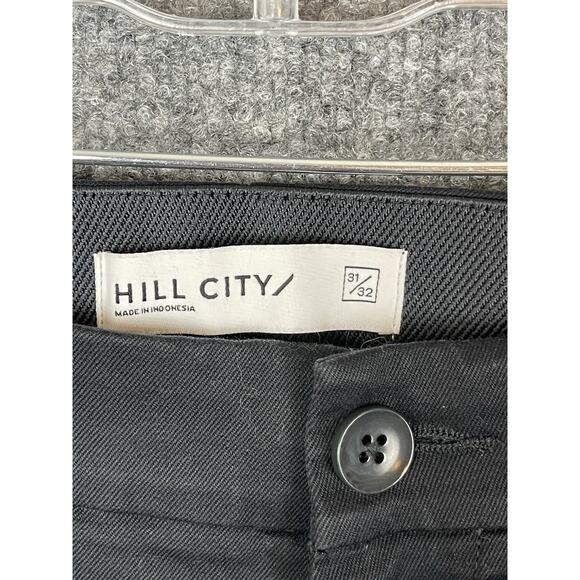 Hill City Everyday Pants Men's 31X32 Elastic Waist Black Flat Front Straight - Picture 8 of 14